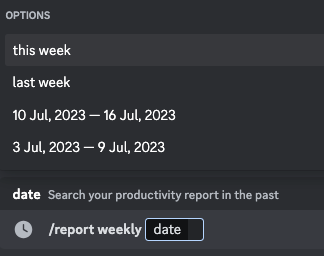Select Weekly Report